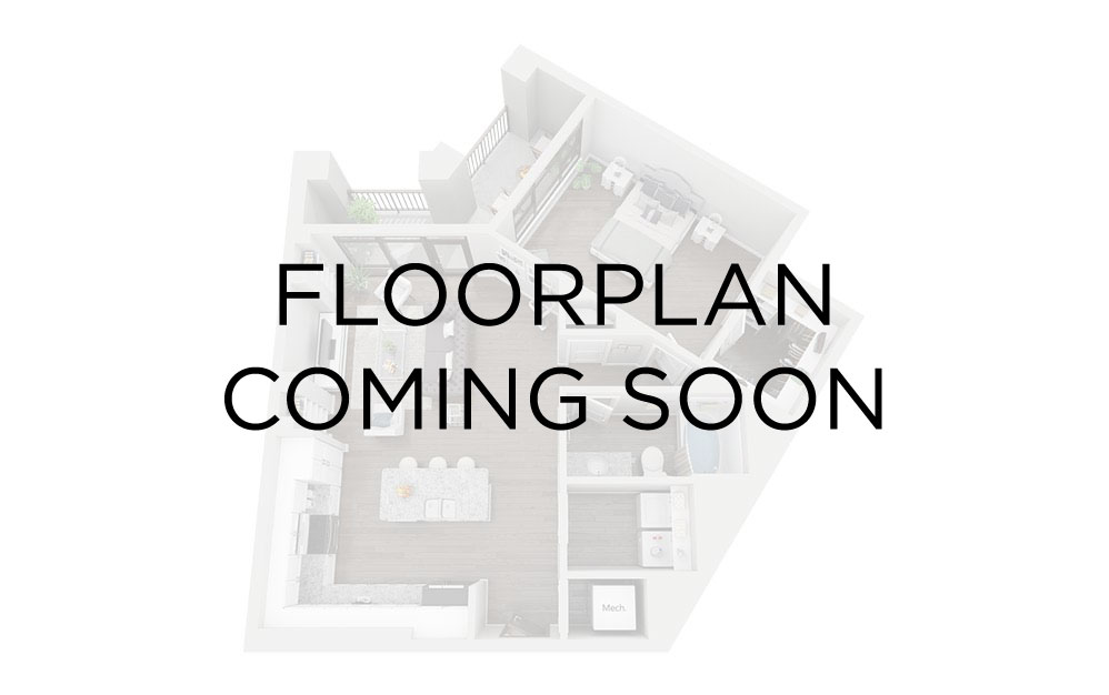 A2 - 1 bedroom floorplan layout with 1 bathroom and 727 square feet